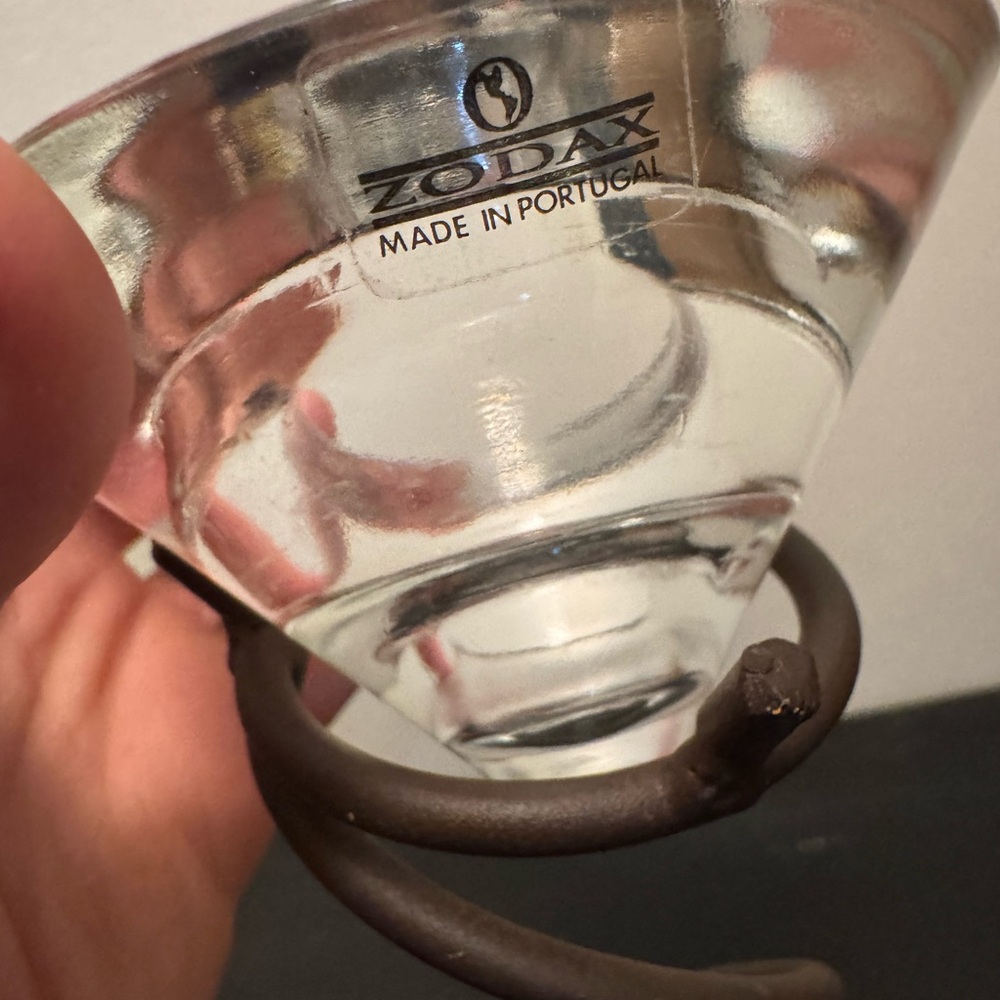 Zodax Glass Votive Holder with Metal Stand - Picture 2 of 3